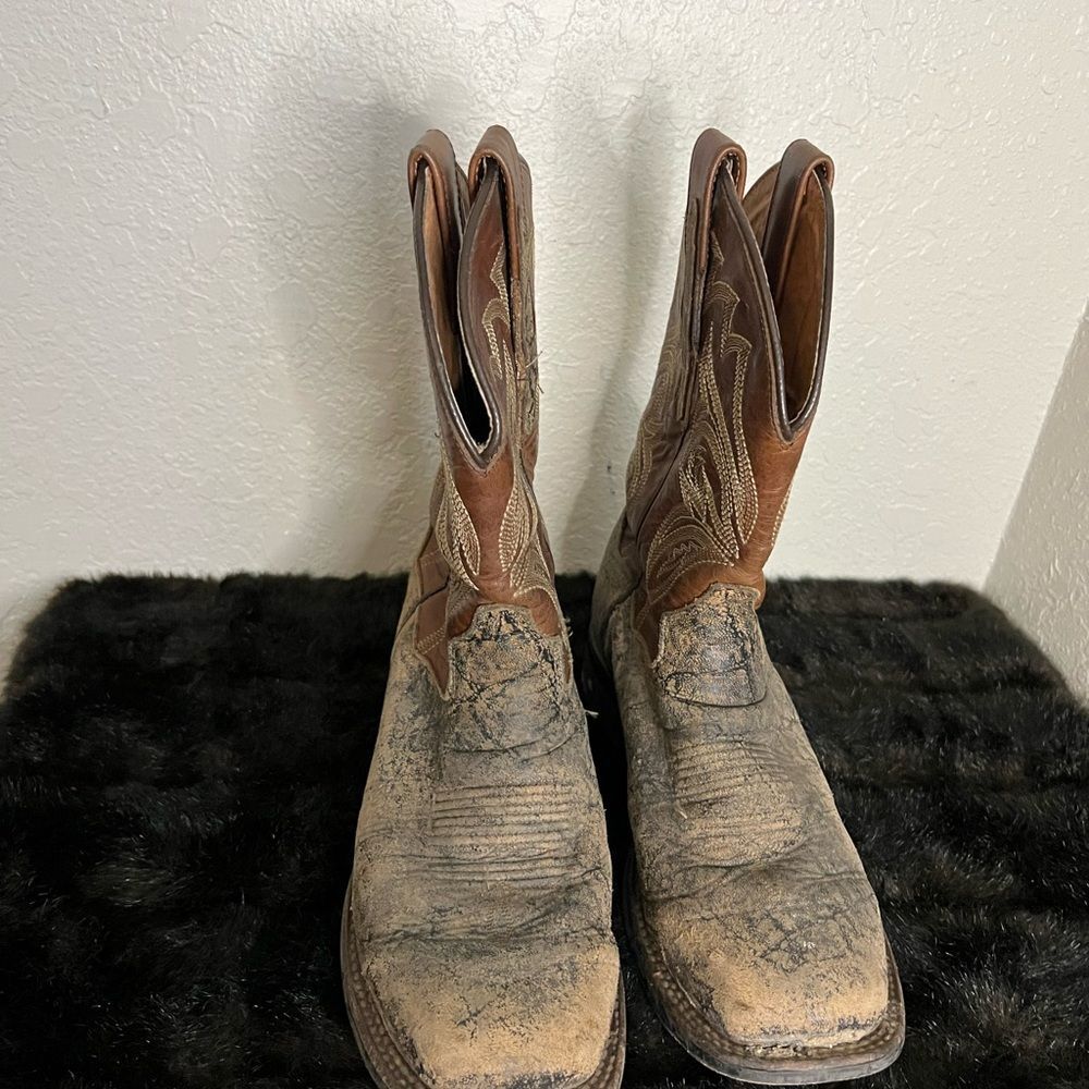 Dan Post Harvey DP4905 Mens Brown Elephant Print Pull On Western Boots Size 8 D